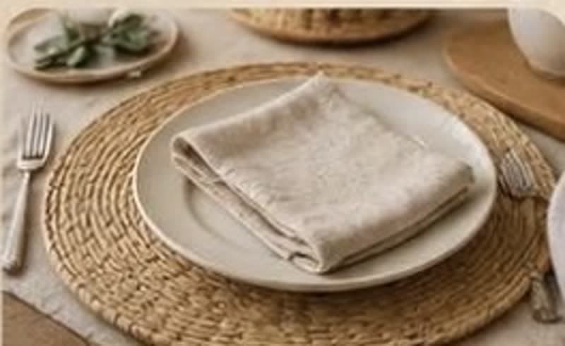 Piezas de Plato de sitio tejidas en el taller